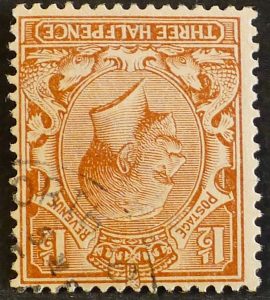 sg362wi 1½d red-brown (wmk inverted) - Fine used