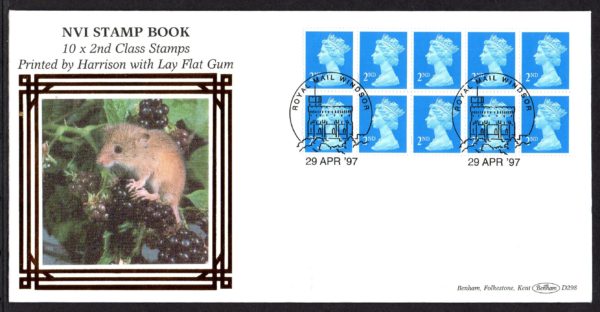 29-4-1997 1997 NVI 10x 2nd booklet pane FDC
