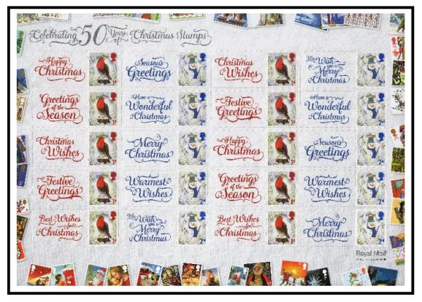 2016 Celebrating 50 Years of Christmas Stamps Smiler sheet LS103