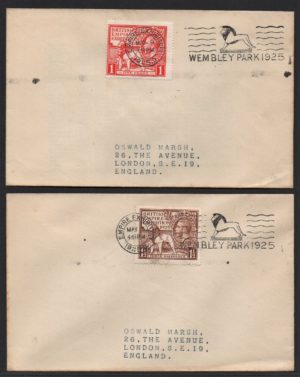 KGV 1925 British Empire Exhibition First Day Covers