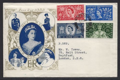QEII 1953 Coronation illustrated FDC with Windsor Berks cds