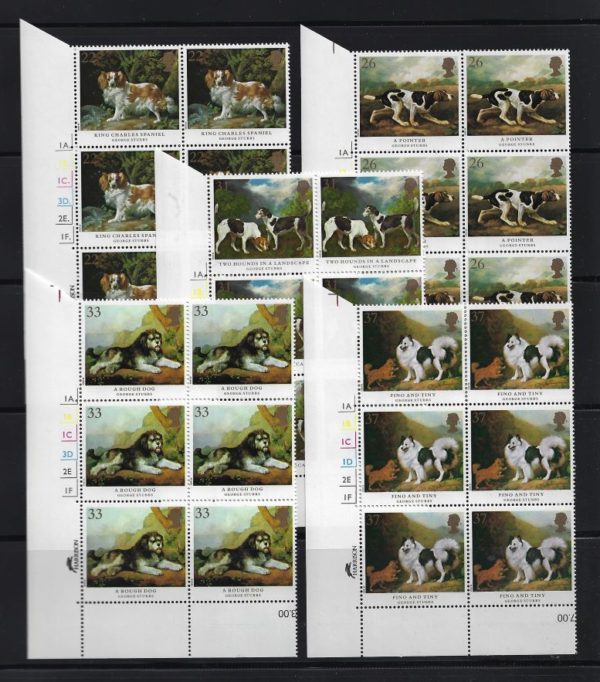 1991 Dogs (Paintings by G. Stubbs) control blocks - U/M