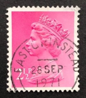QEII 2½p with fine 1971 East Grinstead cds